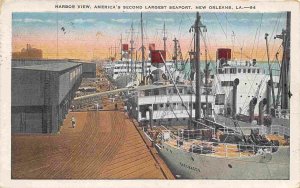 Steamer Docks New Orleans Louisiana 1929 postcard