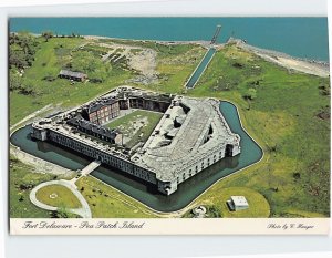 Postcard Fort Delaware Pea Patch Island Delaware City Delaware USA