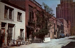 New York NY MacDougal Alley Greenwich Village Vintage Postcard