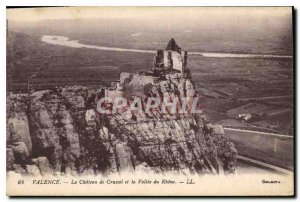 Old Postcard Valencia Chateau Crussol and the Rhone Valley