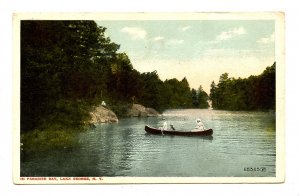 NY - Lake George. Canoeing in Paradise Bay