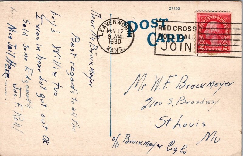 The Army Service Schools and Staff College Leaventworth KS Postcard PC81