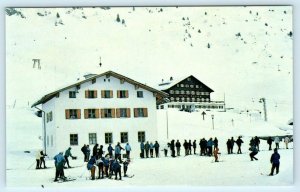 ZYRS, AUSTRIA ~ Ski School SKU SCHULE ~ Pan American World Airways Postcard