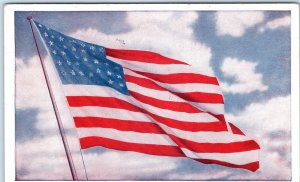c1910s Old Glory 48 Star Flag Pledge of Allegiance Postcard Max Rigot Art A325