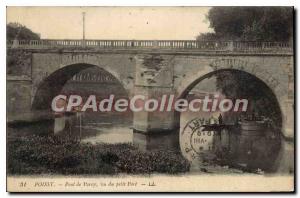 Old Postcard Poissy Poissy Bridge seen from the small port