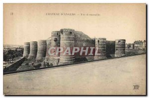 Old Postcard Chateau d'Angers Overview