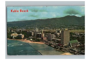 Kuhio Beach at Waikiki St Augustine Church Hawaii Postcard Posted 1966