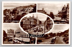 UK Belfast Floral Hall Royal Ave Castle Jct Amusement Park Donegall Postcard F24