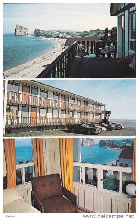 3-Views, Motel Le Revie Enr., Perce, Province of Quebec, Canada, 40-60s