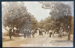 Mint USA Real Picture Postcard RPPC Civil War Camp Shaver Little Rock AR