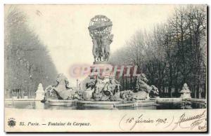 Paris Old Postcard Fountain Carpeaux