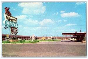 Western Trail Motel Roadside Cars Oklahoma City Oklahoma OK Vintage Postcard