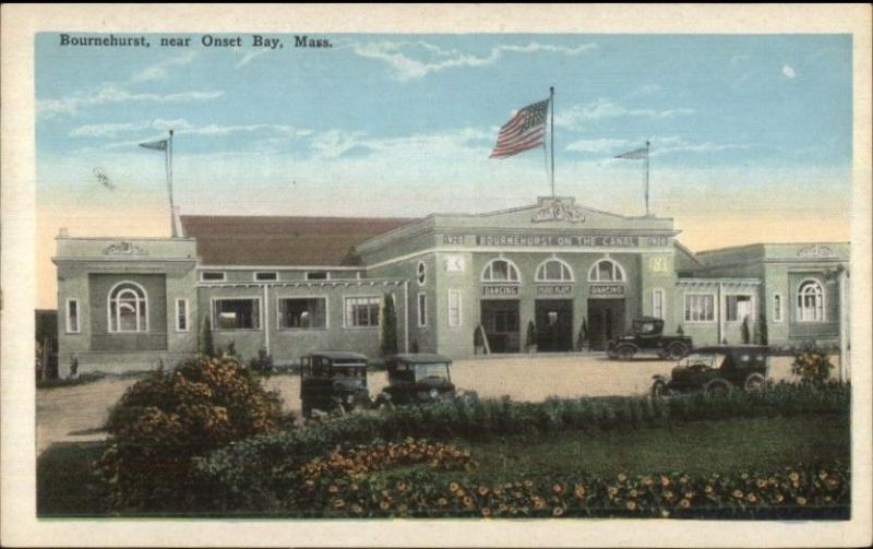 Onset Bay Cape Cod MA Bournehurst c1920 Postcard