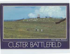 Postcard Custer Battlefield National Monument Crow Agency Montana USA