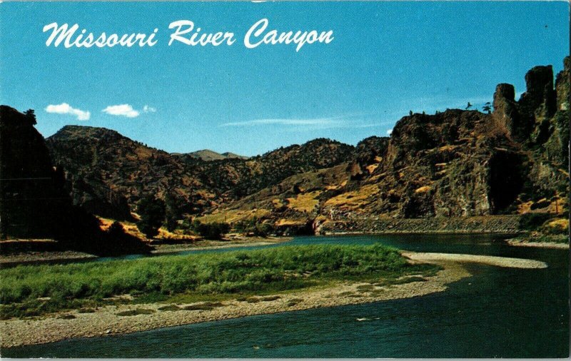 Missouri River Canyon Wolf Creek U.S. 91 Hwy Helena Gret Falls Vintage Postcard 
