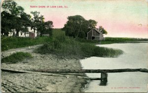 Vtg Postcard c 1908 North Shore of Loon Lake, Illinois - E.C. Kropp Co
