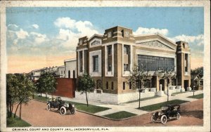 Jacksonville Florida FL Court House Jail 1910s-30s Postcard