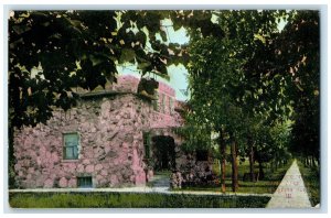 c1910 Congress Park Building Pathway Lined Trees Brookfield Illinois IL Postcard