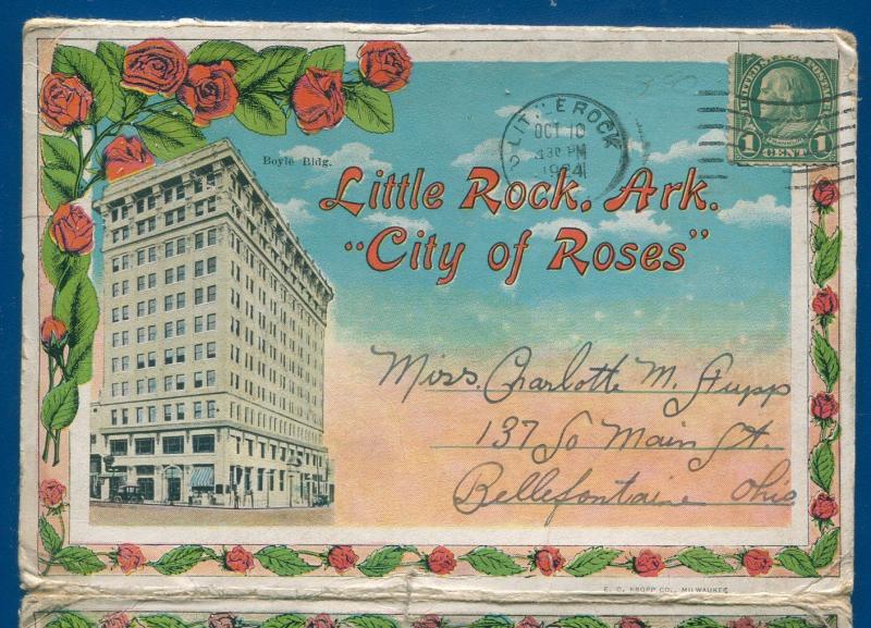 Little Rock Arkansas ar 1930s postcard folder 