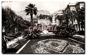 Old Postcard Menton Public Garden