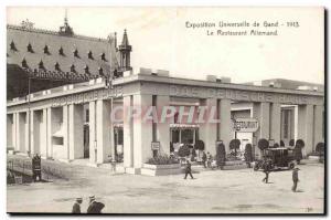 Expo Ghent -Ghent-Belgium-Belgium-1913- The German Restaurant Post Card Old