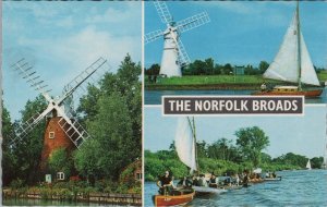 Norfolk Postcard - Norfolk Broad, Hunsett Mill, Thurne Mill, Anglers RS35945