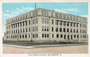 High School Building, Williamsport, Pennsylvania, early postcard, unused