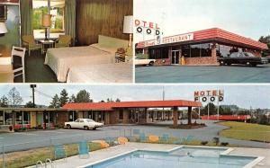 Commerce Georgia 1960s Postcard Bulldog Inn & Restaurant Multiview Room