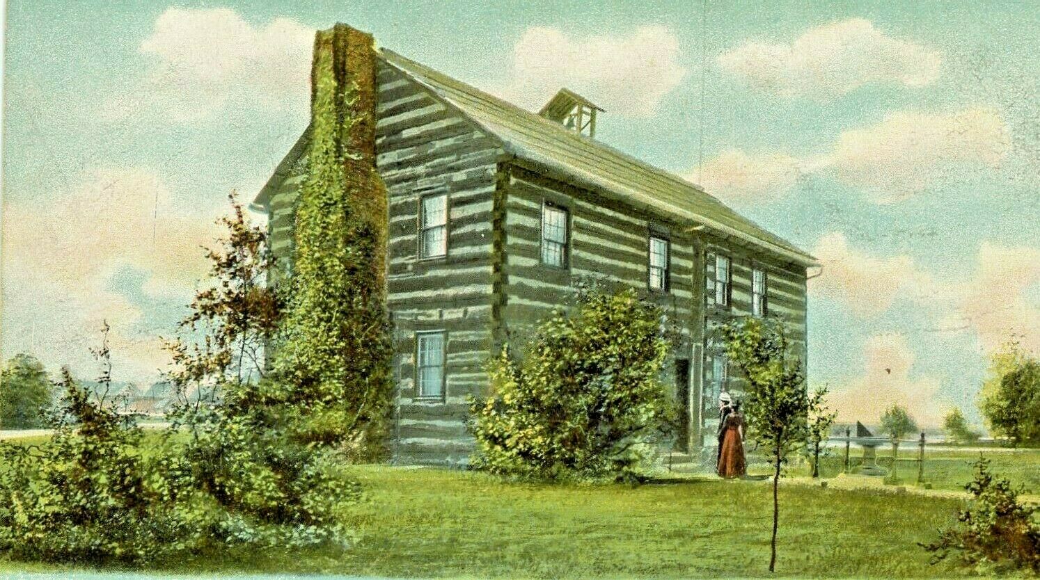 Postcard Log Cabin aa1, oldest House in Dayton, OH. aa1. United