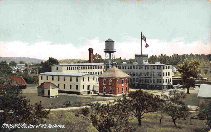 Mill Factory Freeport Maine 1910c postcard