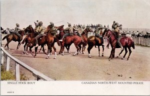 Canadian North-West Mounted Police Single Stick Bout NWMP Postcard H50 *as is