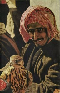 Kuwait Native Falconer with Falcon 1962 Homemade Postcard