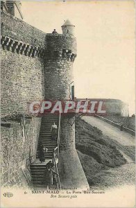 Postcard Old Saint Malo La Porte Bon Secours