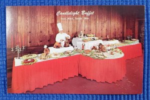 Vintage Candlelight Buffet Chestnut Room The Secor Hotel Toledo Ohio Postcard