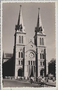 Vietnam Cochinchina Saigon La Cathedrale Ho Chi Minh City Vintage RPPC C173