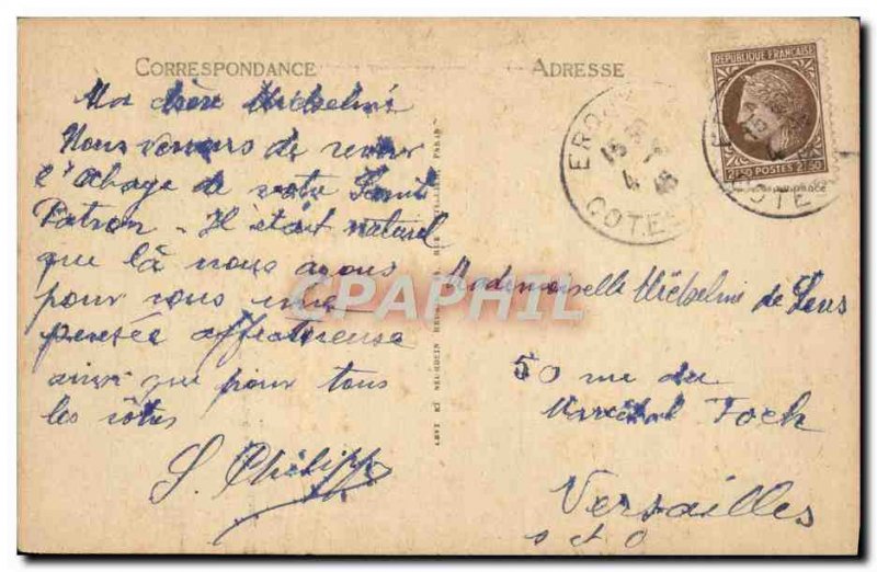 Old Postcard Mont Saint Michel L & # 39abbaye The promenade
