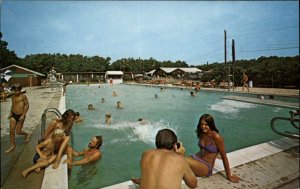 Ocean View NJ Campground Shore Road c1970 Postcard #2