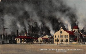 Pueblo Colorado Colorado Fuel & Iron Co. Plant & Offices, Color Lithograph PCU10