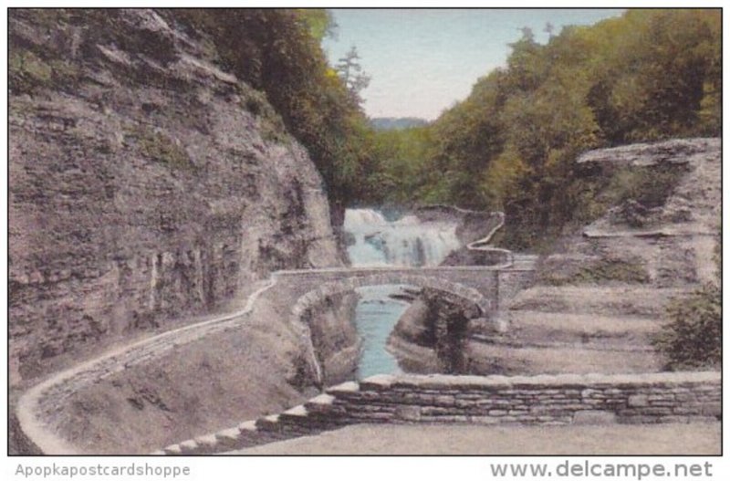 Lower Falls Bridge Over Genesee River Goerge Letchworth State Park New York H...