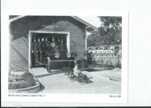 Reproduction postcard of the Old Biloxi Hook & Ladder Co. with  their Rookie