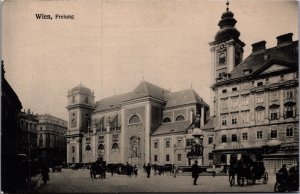 Austria Wien Freyung Vienna Vintage Postcard 09.60