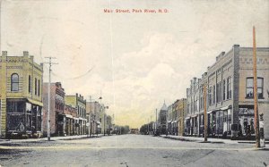 Park River North Dakota Main Street,  Color Lithograph Vintage Postcard U10277
