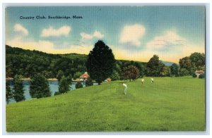 Southbridge Massachusetts MA Postcard Country Club Golfing 1948 Posted Vintage