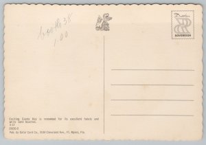 Siesta Key Florida~Aerial View Overlooking Land & Water~Continental Postcard 