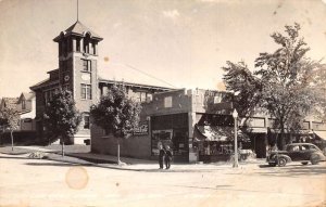 Stambaugh Michigan City Drug Store Coke Sign Real Photo Postcard AA74589