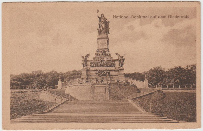 Vintage Germany The National Monument Rüdesheim am Rhein Hessen Postcard