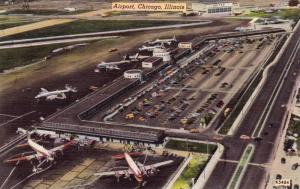 Air view, Airport,Chicago,Illinois,30-40s