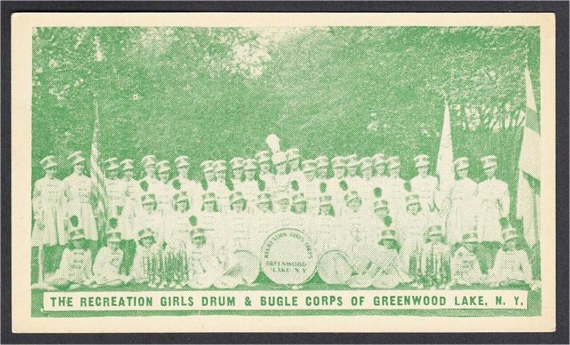 Greenwood Lake NY Recreation Girls Drum & Bugle Corps Marching Band Postcard