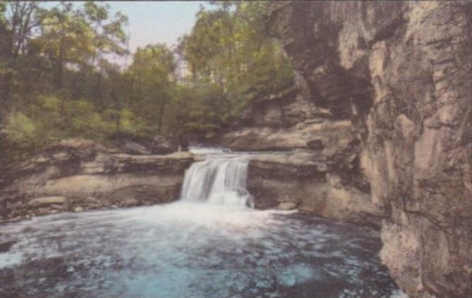 Indiana Spencer The Falls McCormick's Creek Canyon State Park Handcolored Alb...