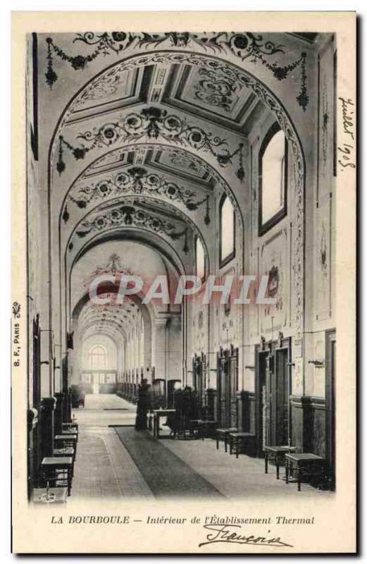 Old Postcard Cures La Bourboule Interior of spa & # 39etablissement